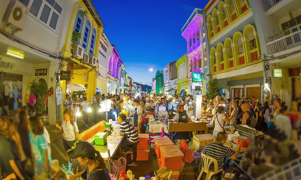 Sonntag Nachtmarkt in Phuket Town