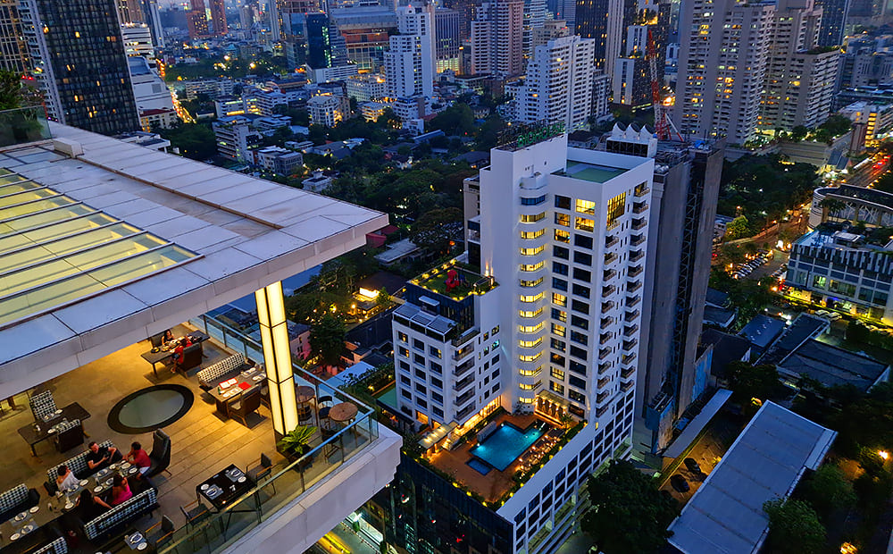 Blick vom Balkon der Rattanakosin Suite im "137 Pillars Hotel". © Thailand-Lifestyle.com by Nathalie Gütermann 