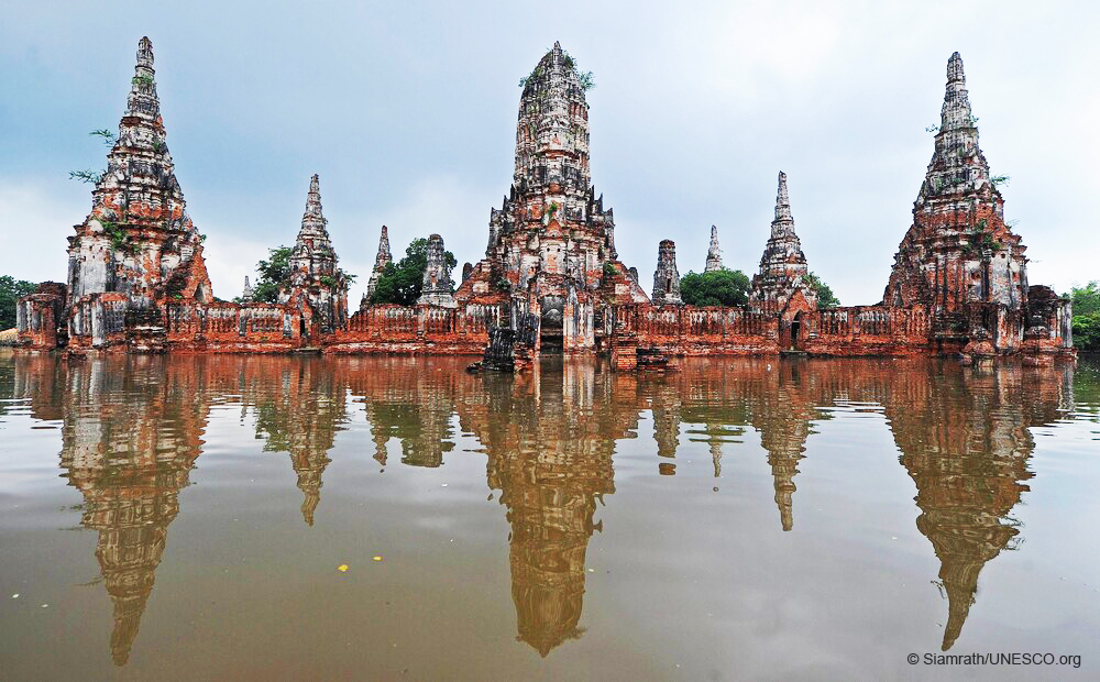 Jahrhundertflut in Ayutthaya im Jahre 2011. 